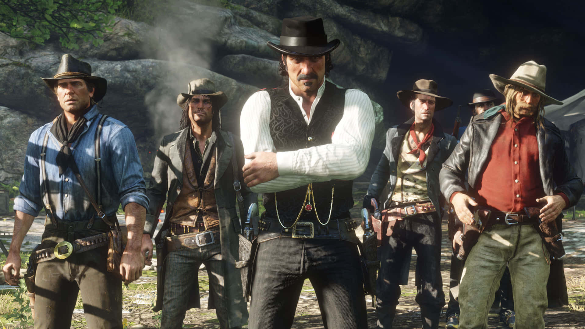 Characters 1920x1080 Red Dead Redemption 2 Mountain Background