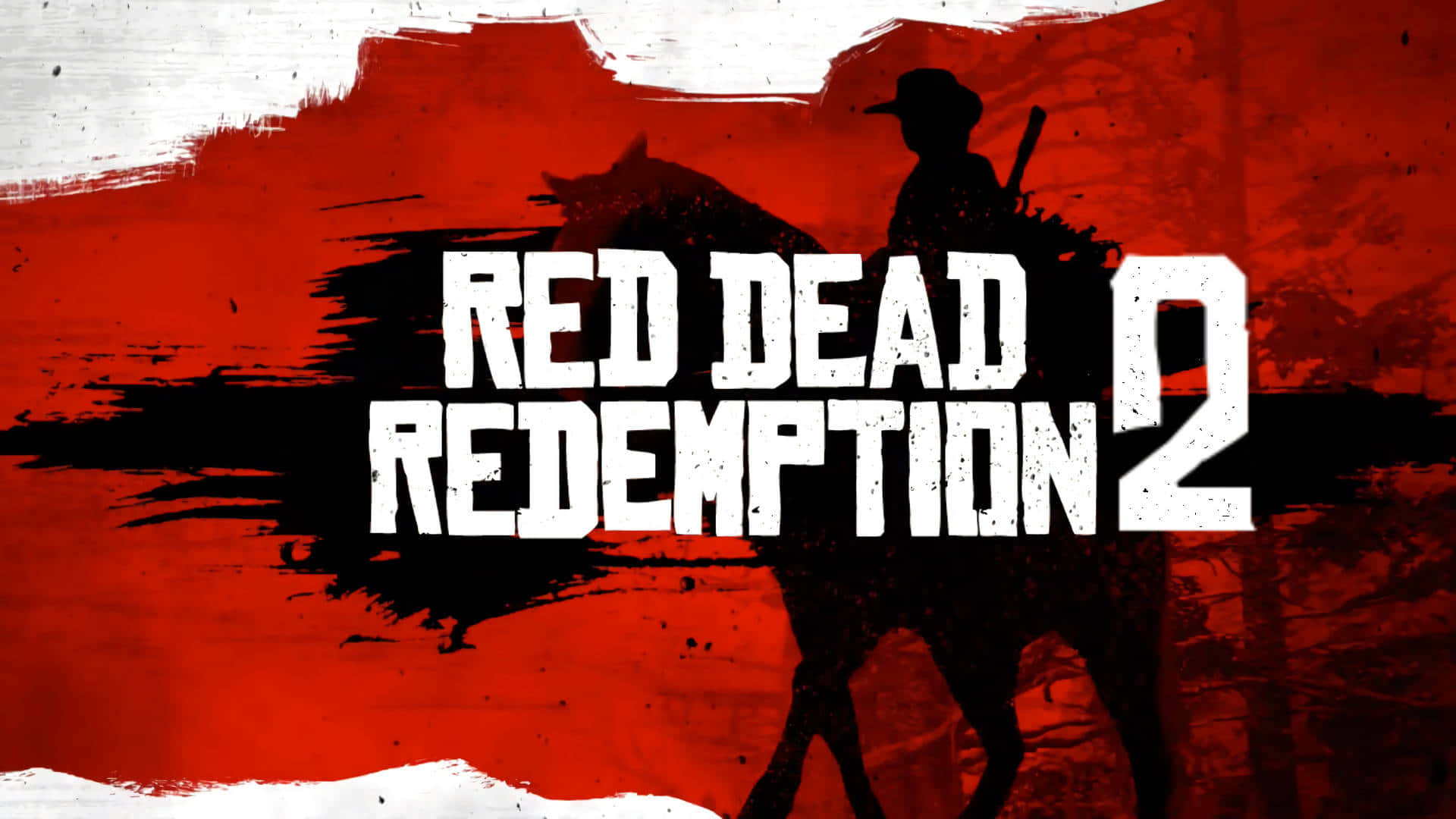 Röttoch Vitt Posterdesign 1920x1080 Red Dead Redemption 2-bakgrund.