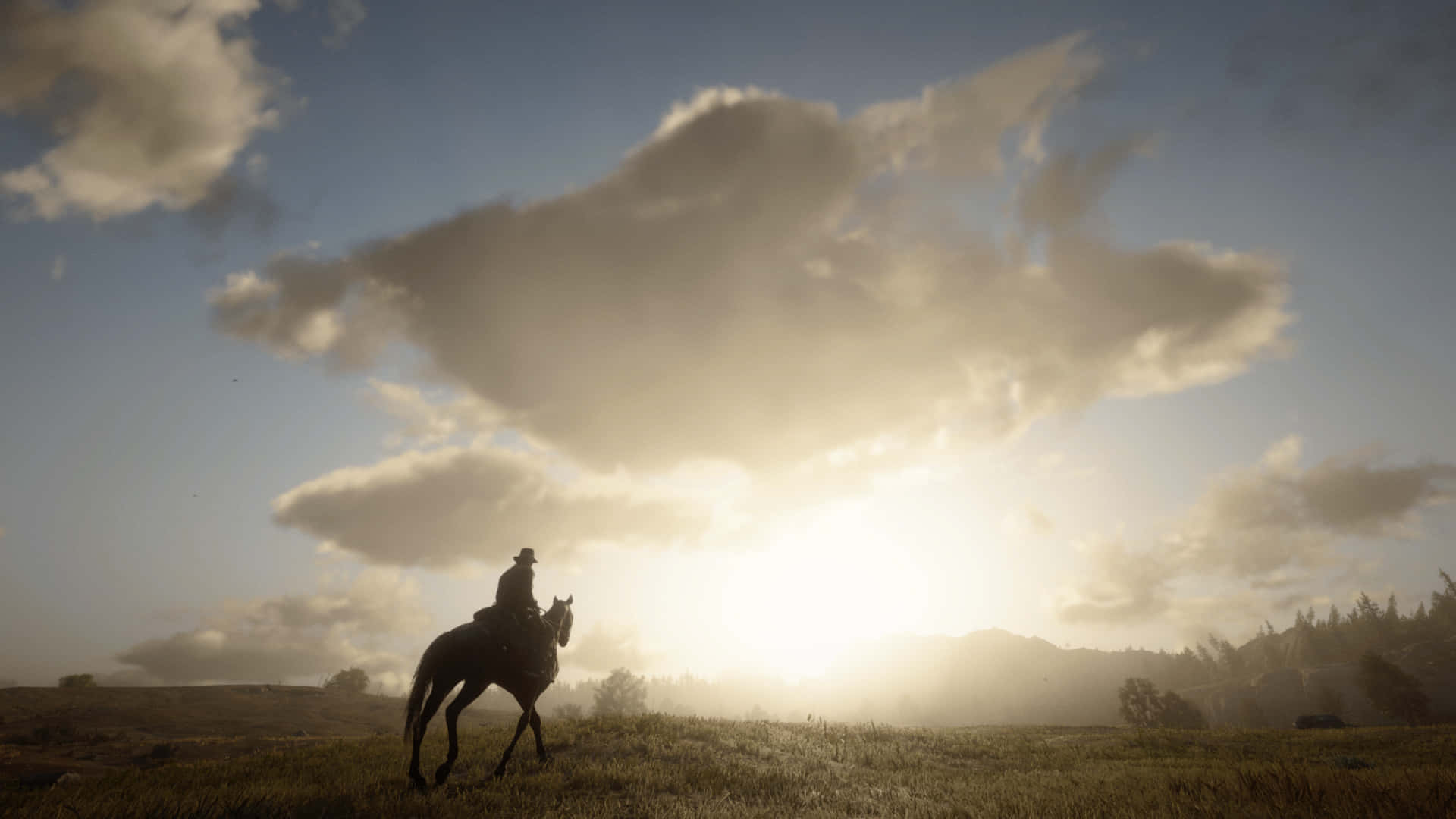 Sheriff Cloudy Sky 1920x1080 Red Dead Redemption 2 Background