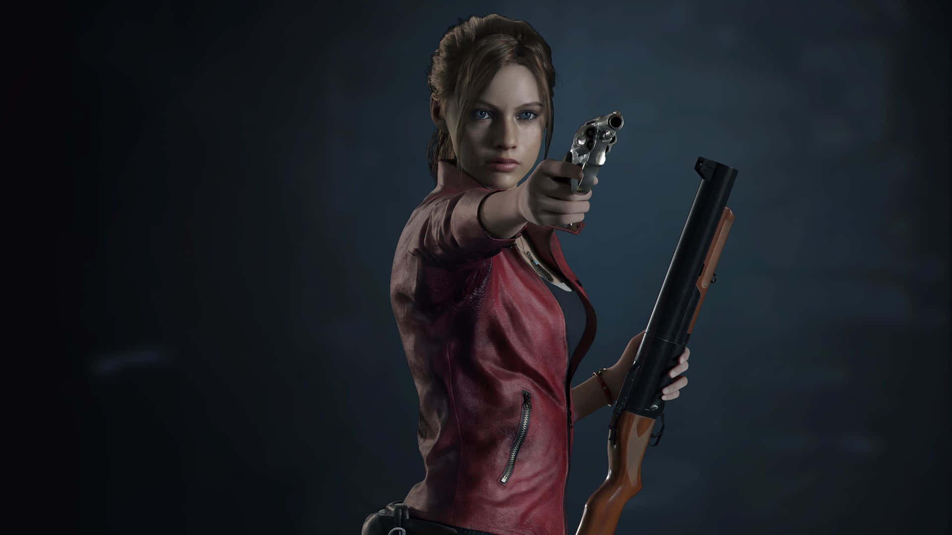 1920x1080 Resident Evil 2 Background Claire Redfield Character Model Background