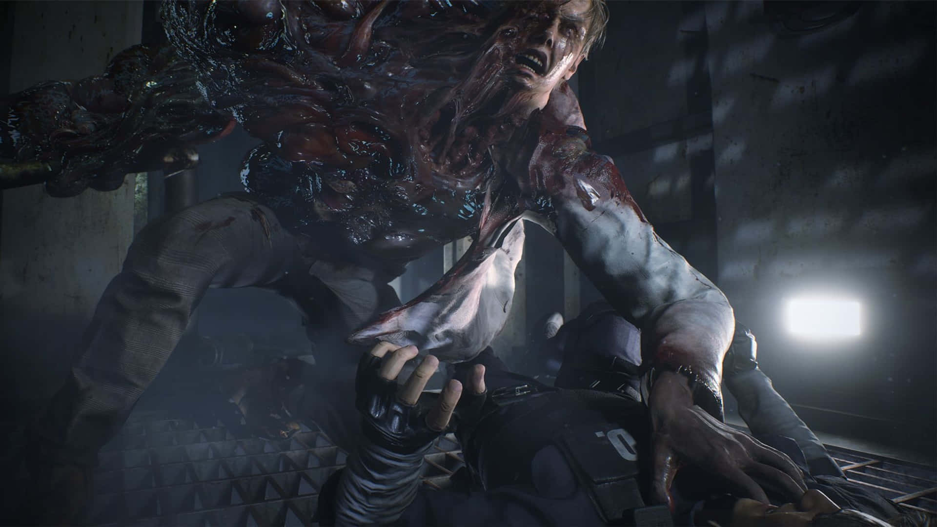 1920x1080bakgrundsbild Resident Evil 2 Split Head Zombie