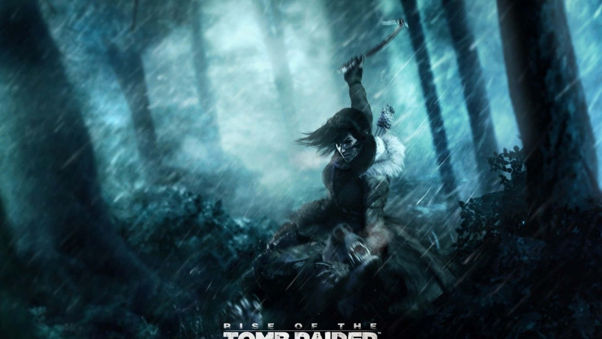 Lara Croft 1920x1080 Rise Of The Tomb Raider Raining Forest Background