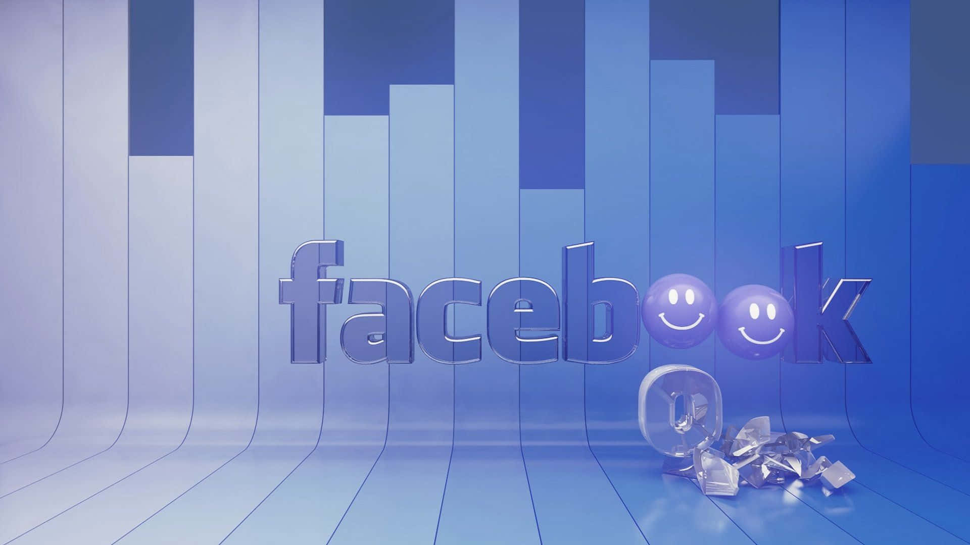1920x1080 Social Background Facebook Logo With Smile Emoticons