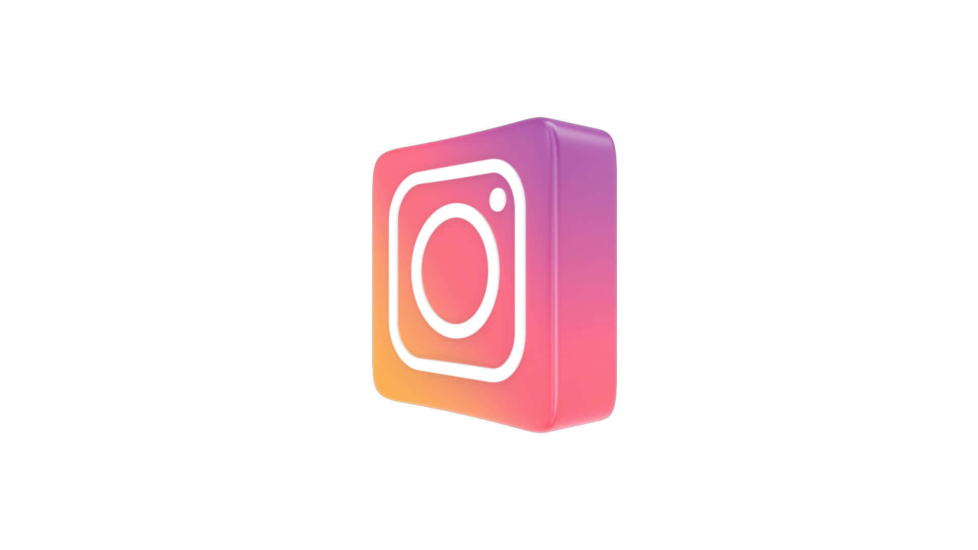 Sfondosociale 3d Con Logo Di Instagram, Formato 1920x1080.