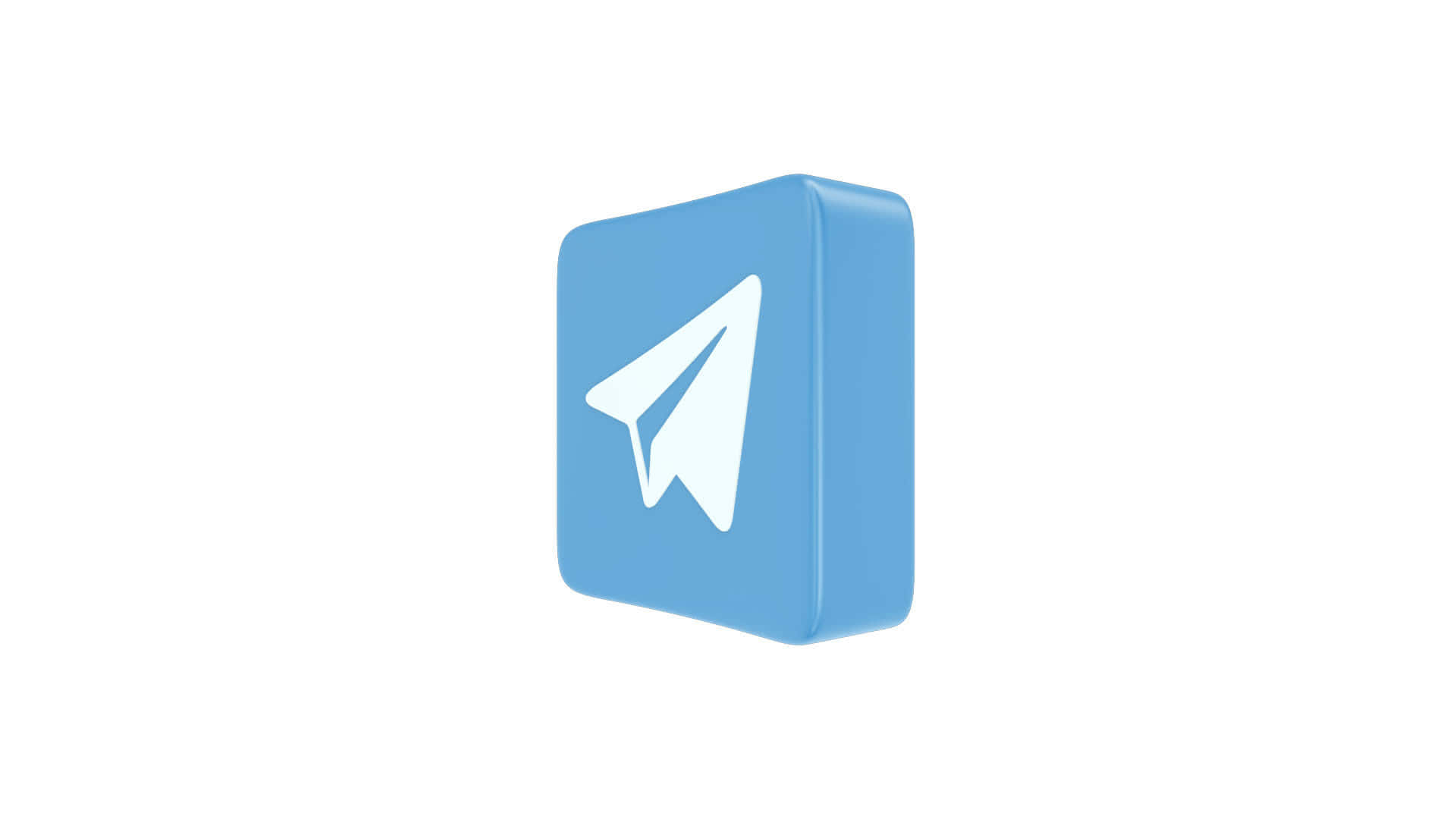 1920x1080 Social Background Telegram Icon In 3D