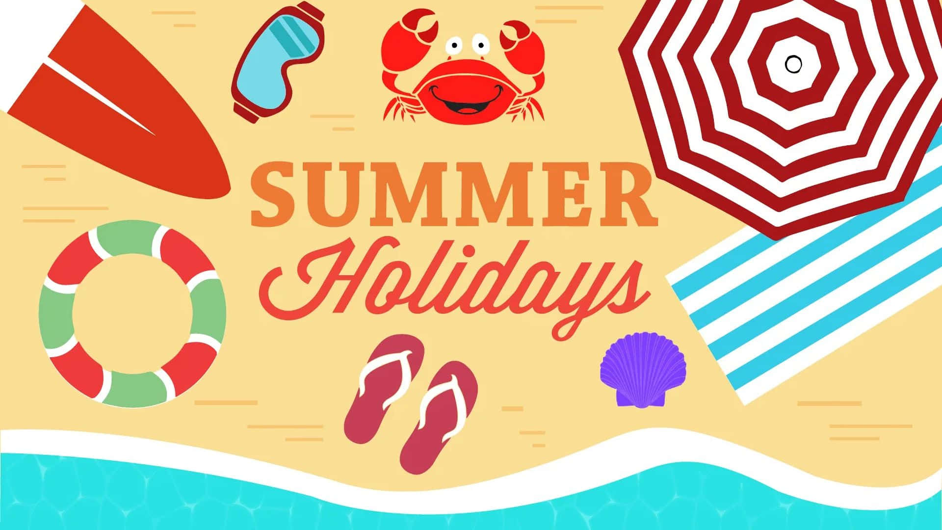 1920x1080 Summer Holidays Graphic Background