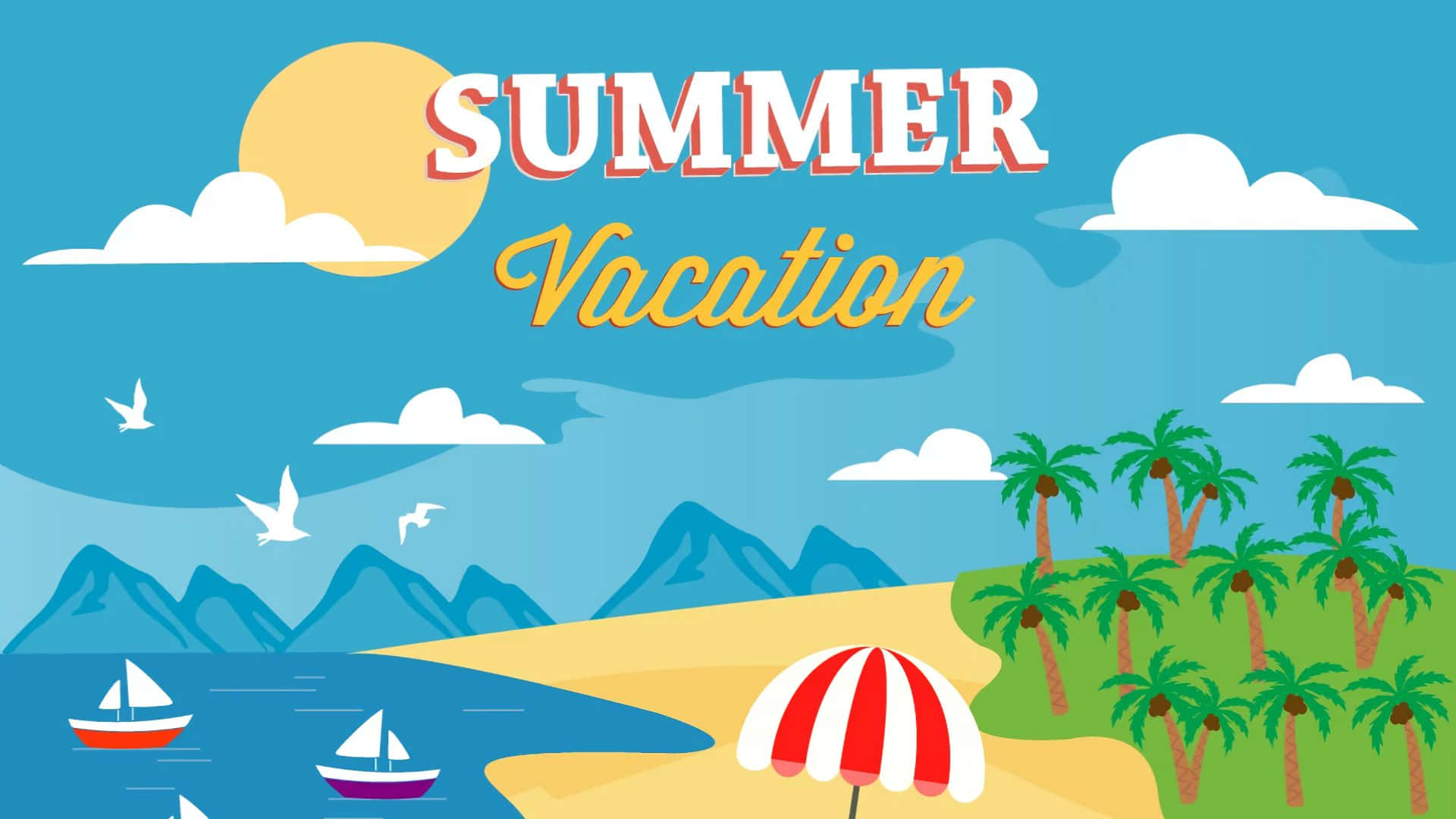1920x1080 Summer Vacation Graphic Background