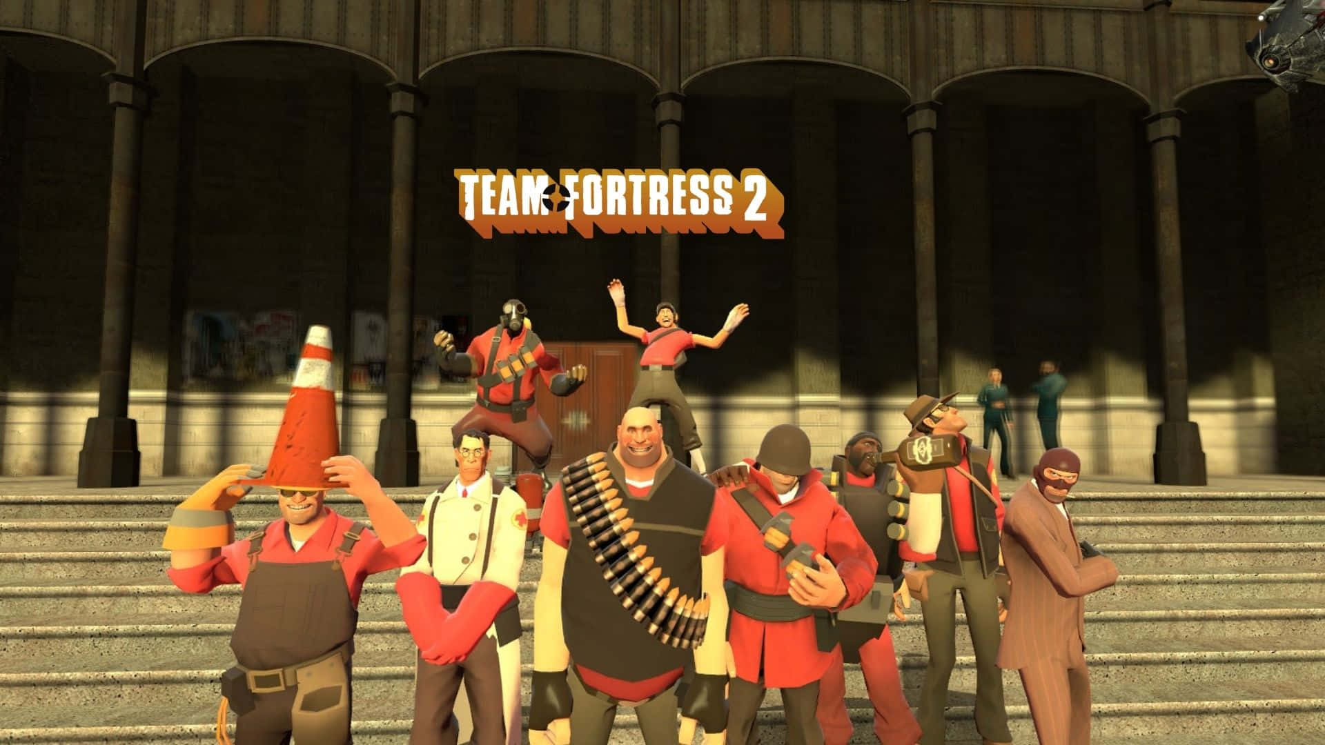 Soldier in action in Team Fortress 2