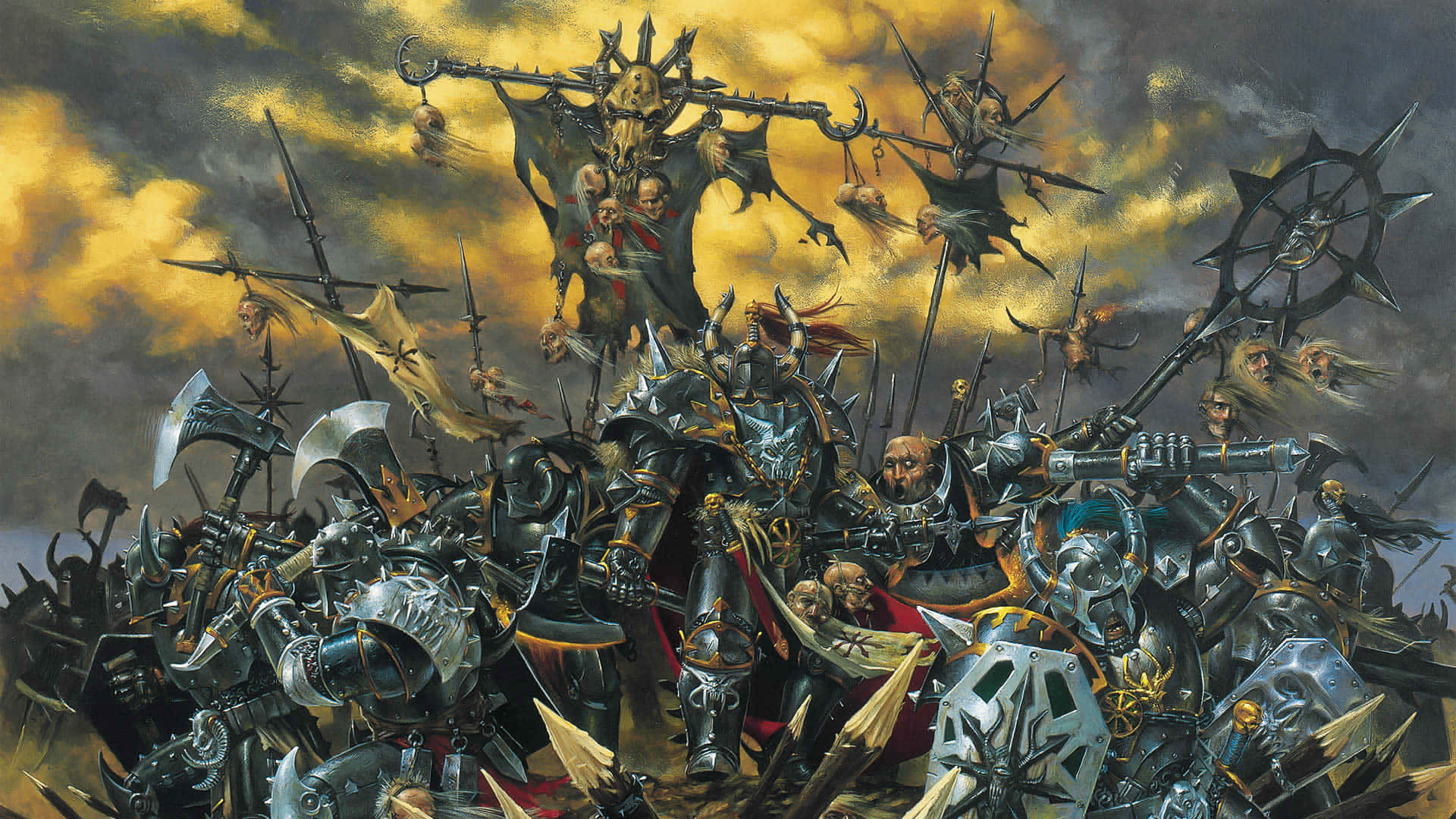 Migliaiadi Figli Vs Necron 1920x1080 Sfondo Total War Warhammer