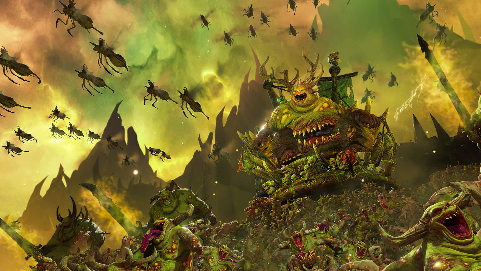 Chaoskriegerkampfszene 1920x1080 Hintergrund Für Total War Warhammer