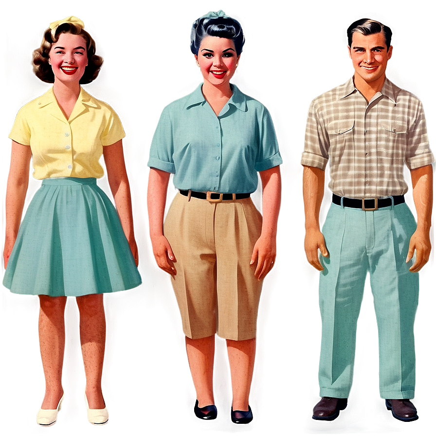 1950s American Suburbia Illustration Png 06242024 PNG