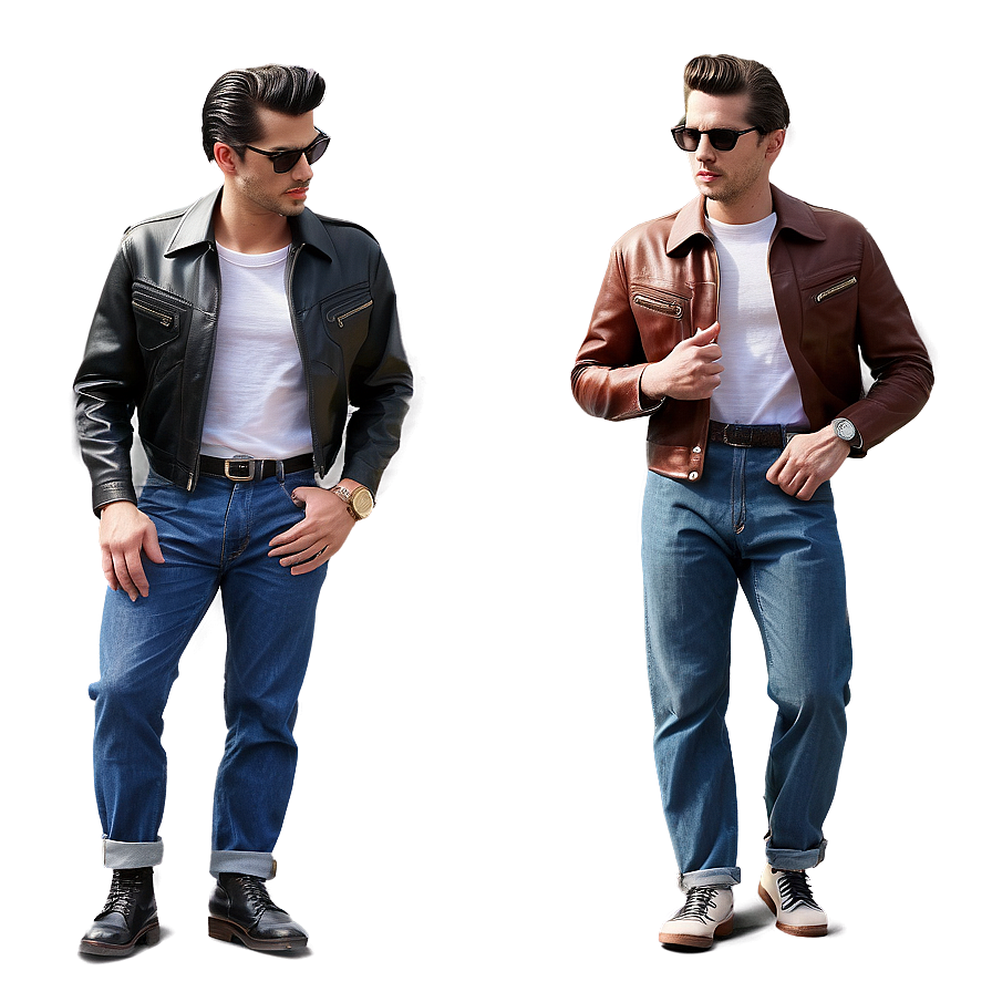 1950s Greaser Fashion Styles Png 30 PNG