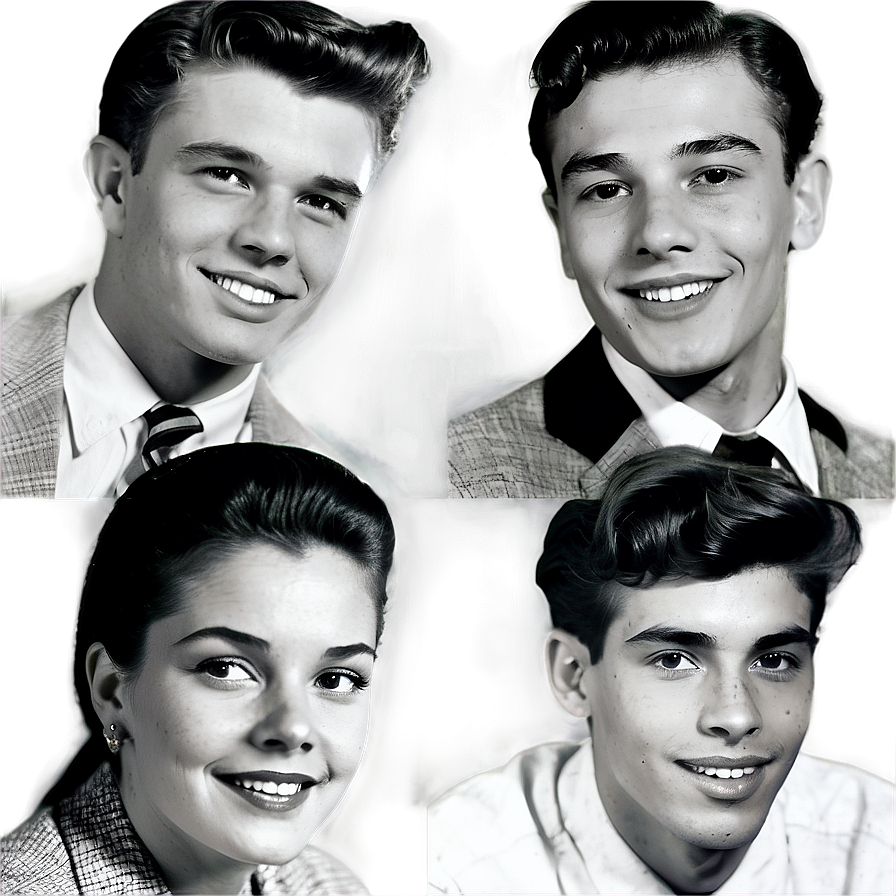 1950s High School Yearbook Photos Png 32 PNG