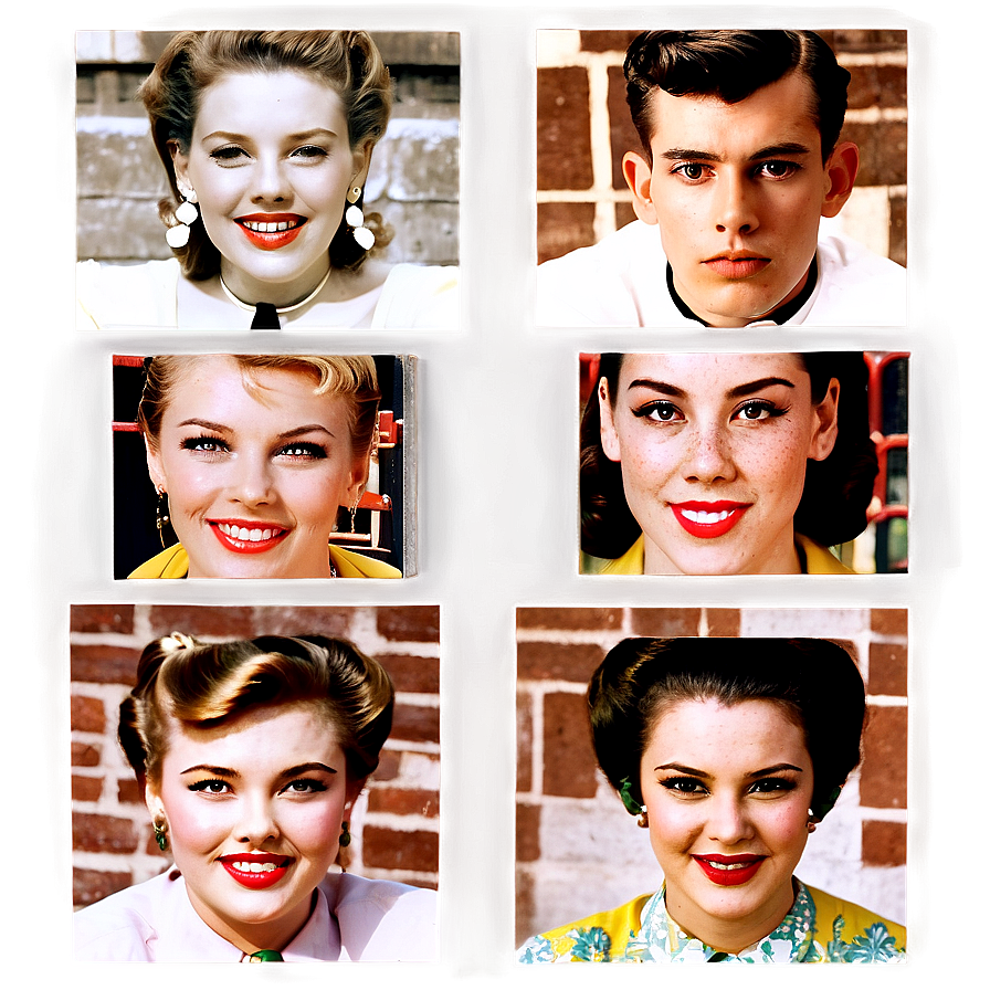 1950s High School Yearbook Photos Png 55 PNG