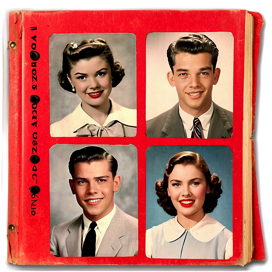 1950s High School Yearbook Photos Png Ojc PNG