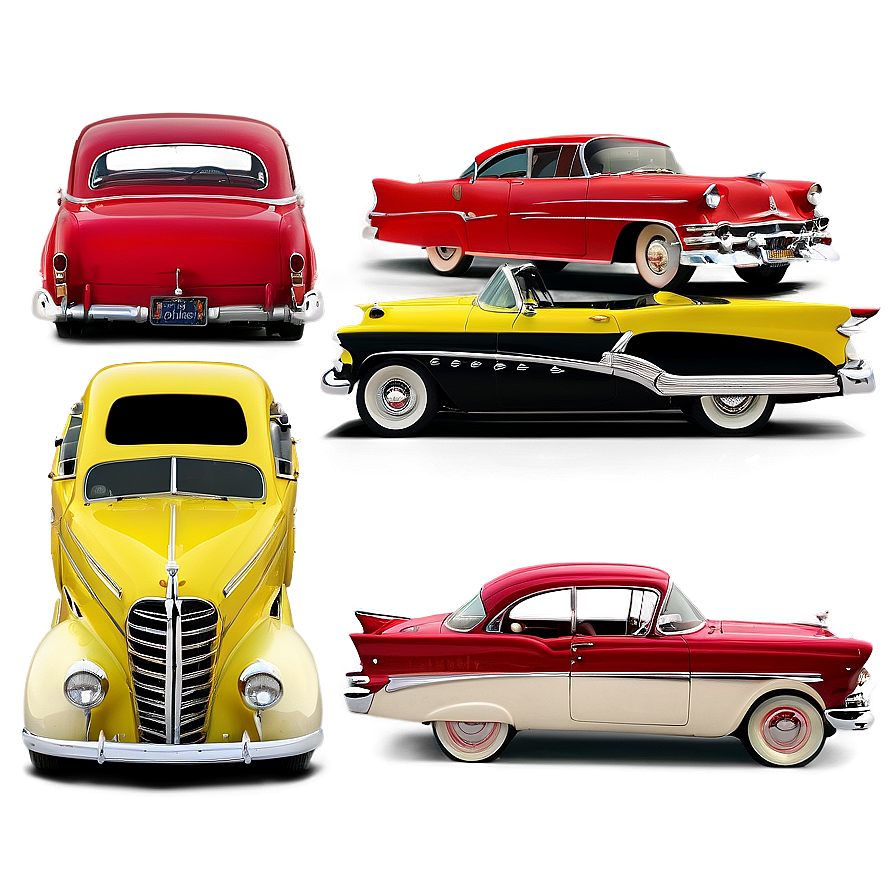 1950s Vintage Cars Collection Png 71 PNG