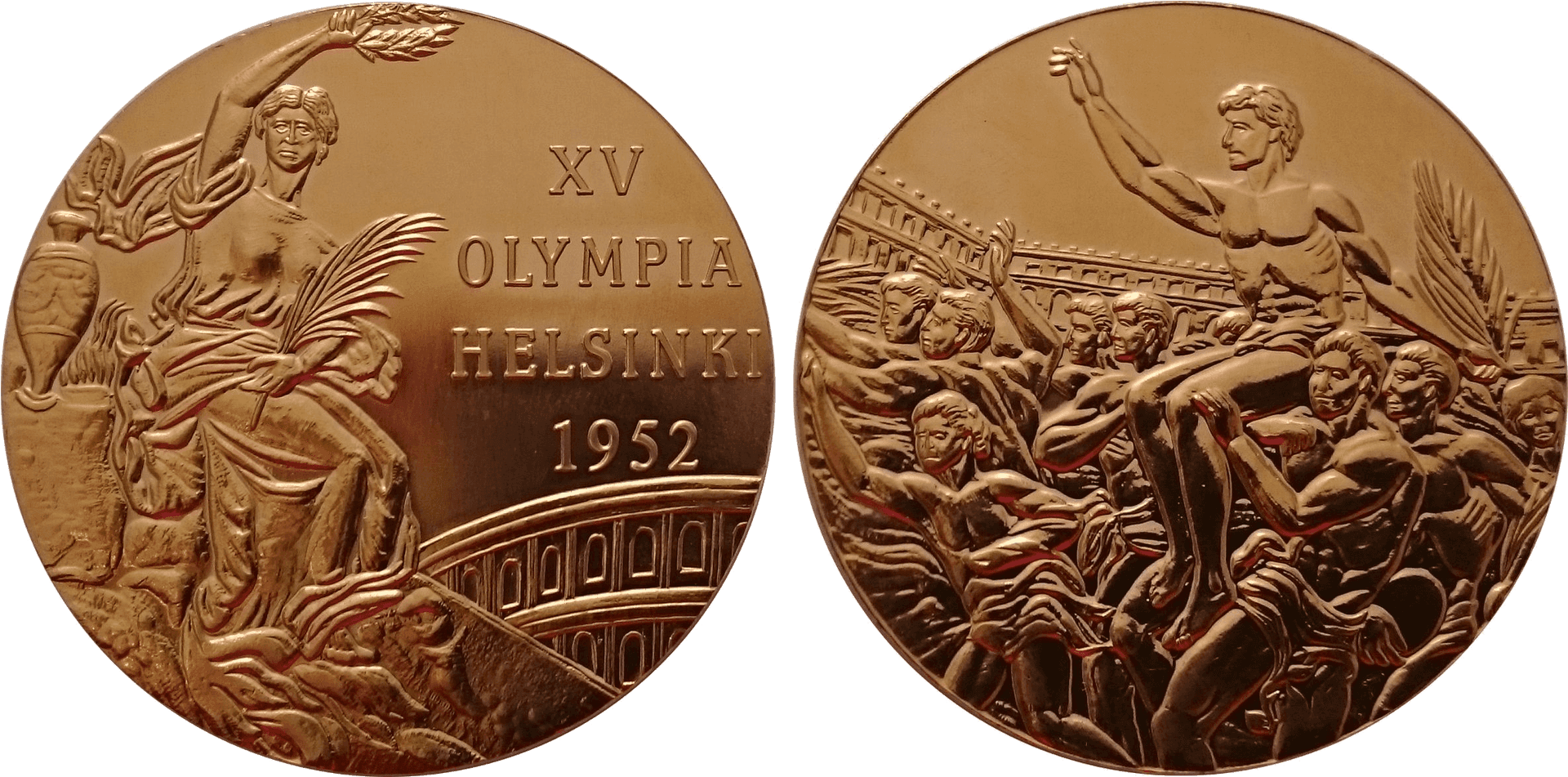 1952 Helsinki Olympics Gold Medal PNG