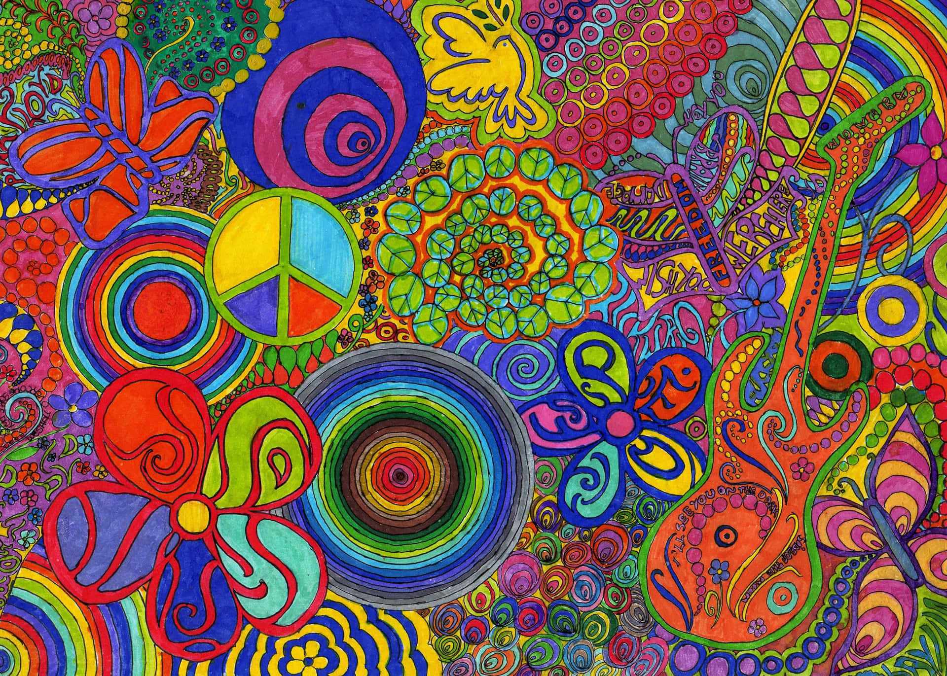 1960s Psychedelic Wallpaper