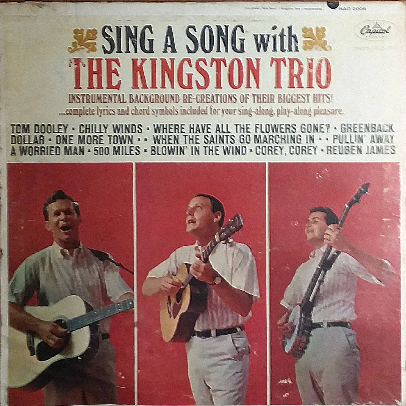 1963 Syng en sang med The Kingston Trio Record Cover Wallpaper Wallpaper