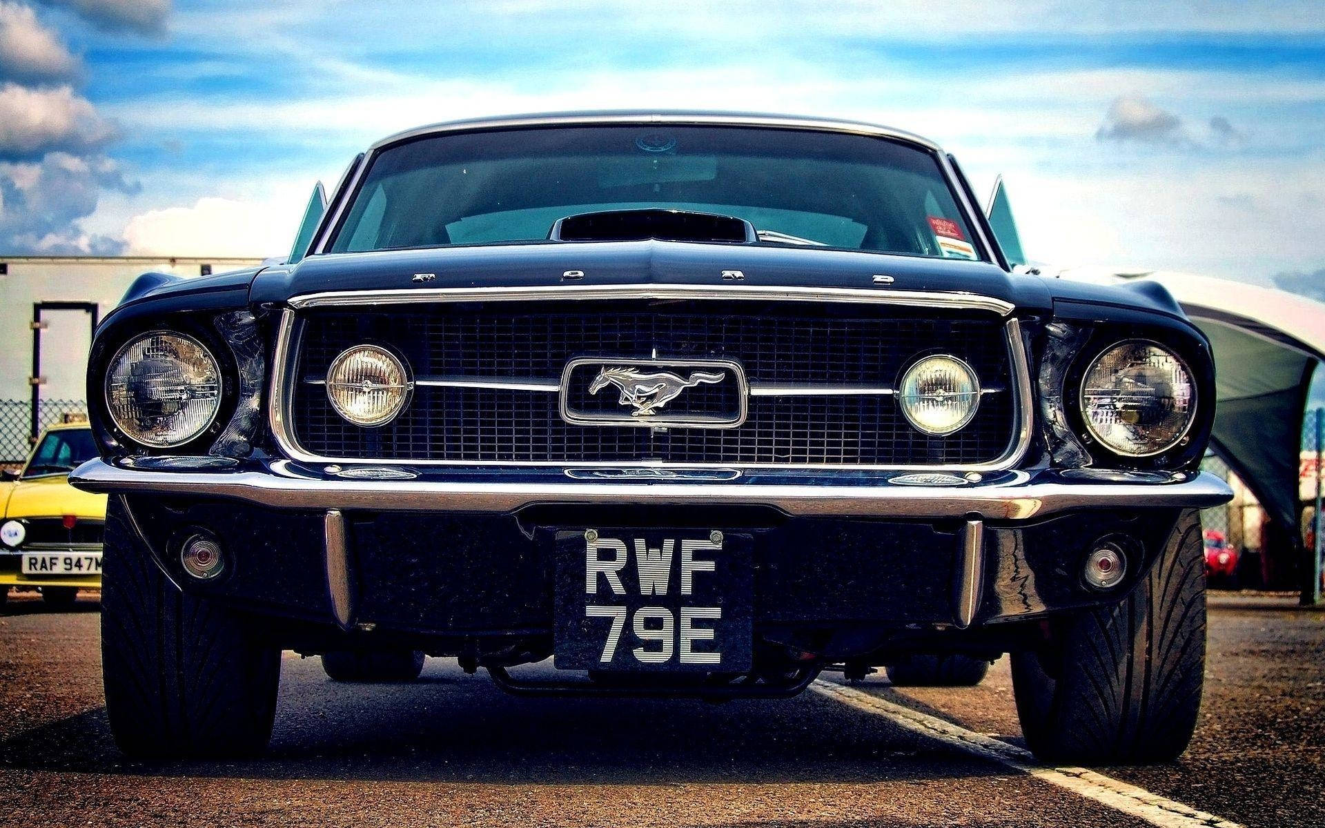 1968 Sort Ford Mustang Hd Wallpaper