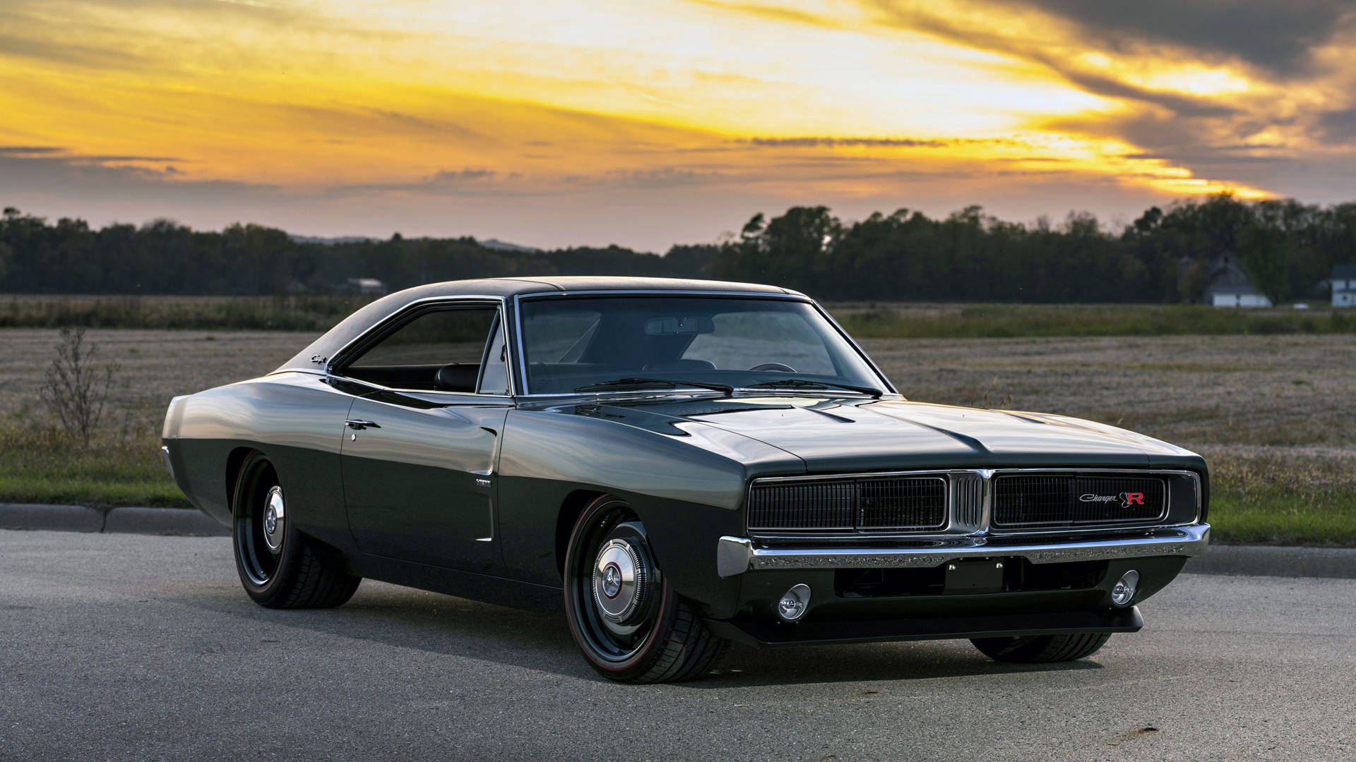 Caption: Classic Elegance with Power - 1969 Dodge Charger Defector Wallpaper
