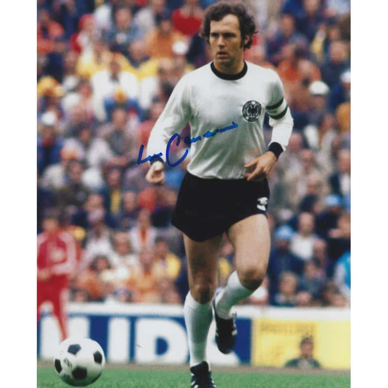 1970s Icon Franz Beckenbauer Plakat Vægtapet Wallpaper