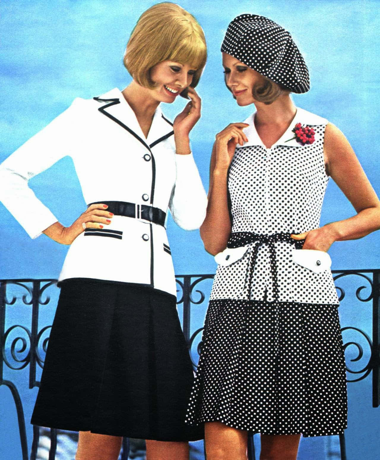 Two Women In A Polka Dot Dress