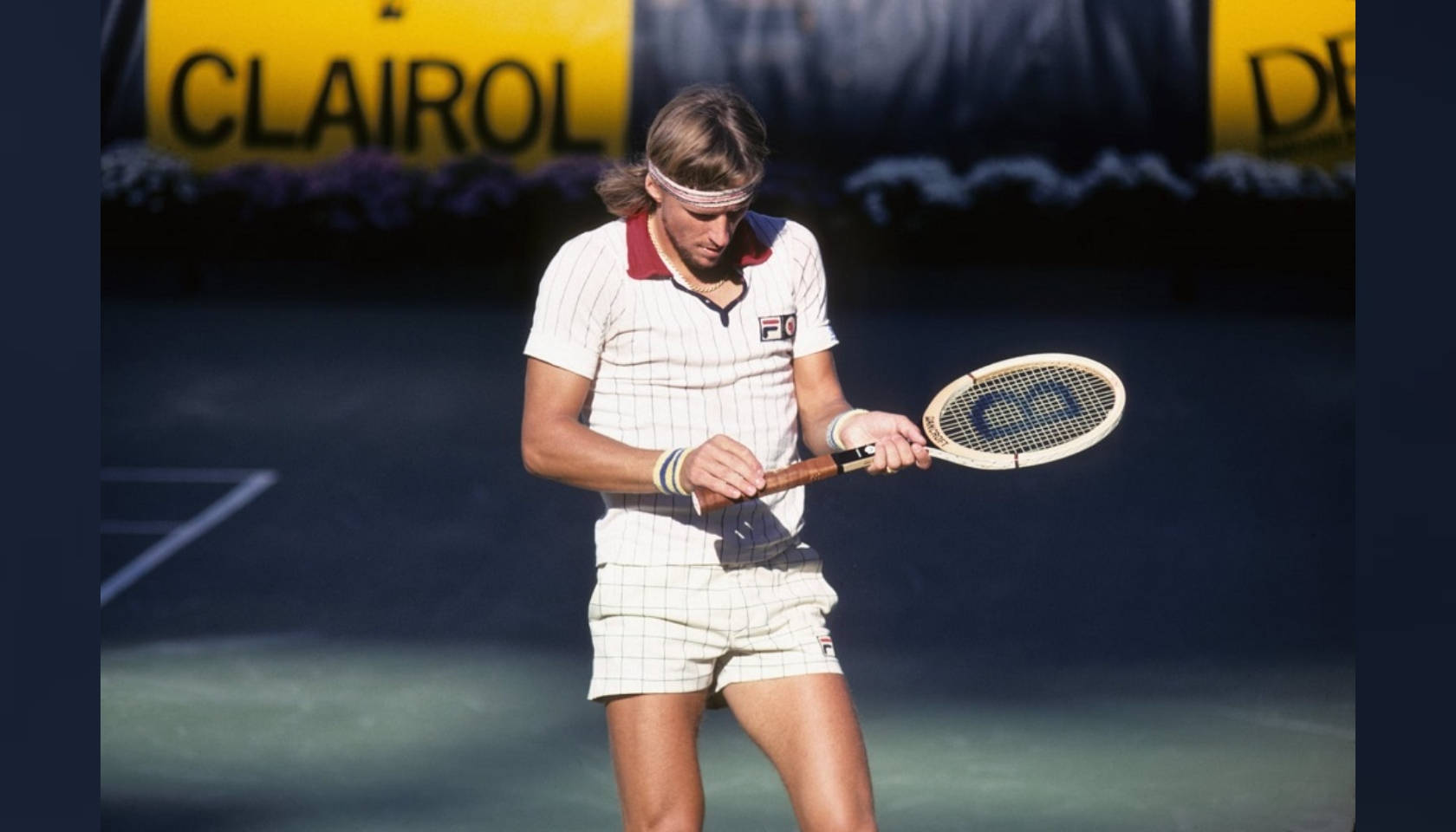 1980 Wimbledon Men's Finals Björn Borg Bancroft Racquet Wallpaper