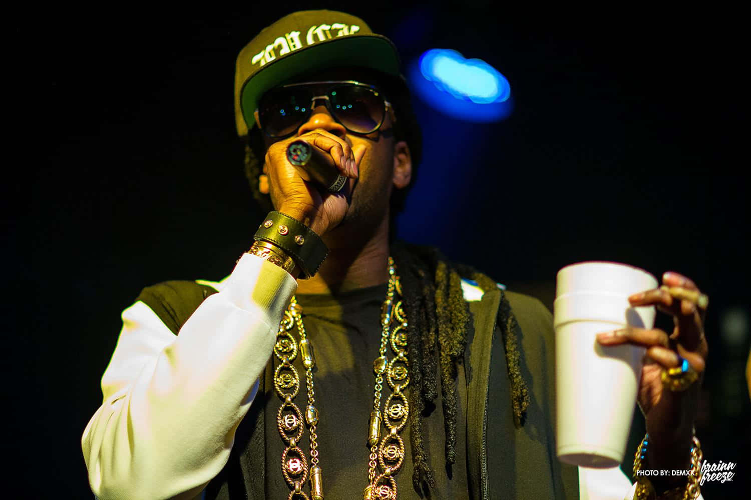 2 Chainz looks at the camera amidst his success in the music industry