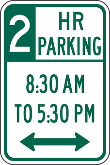 2 Hour Parking Signwith Arrows PNG