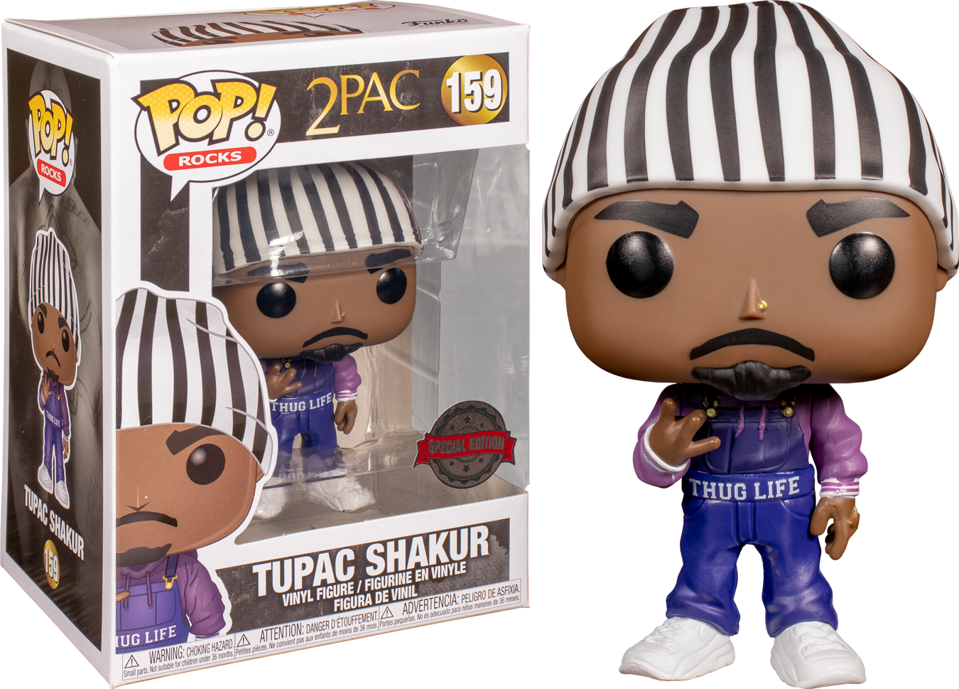 2 Pac Funko Pop Vinyl Figure Thug Life PNG