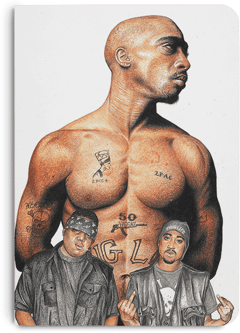 2 Pac Legendary Rap Icons PNG