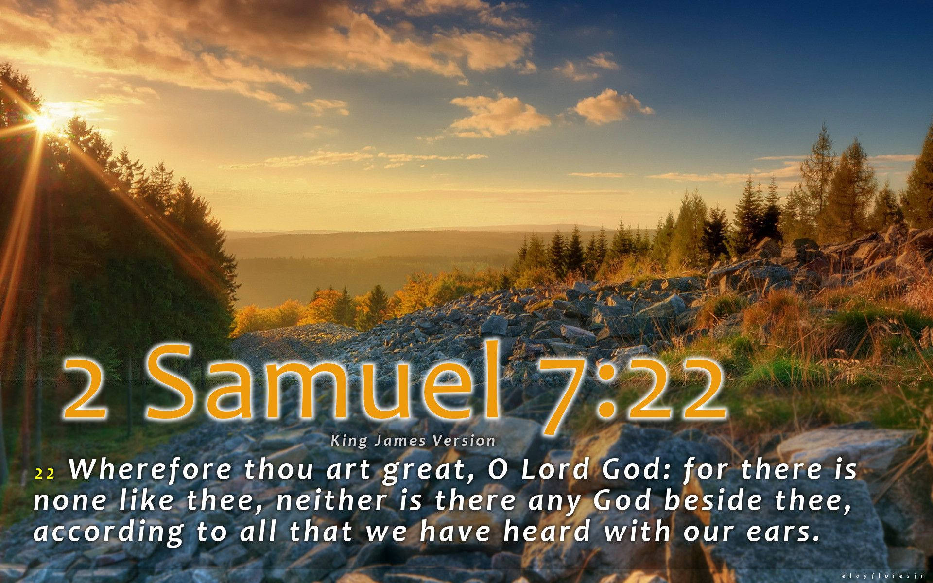 2 Samuel 7:22 Bible Verse Laptop Wallpaper