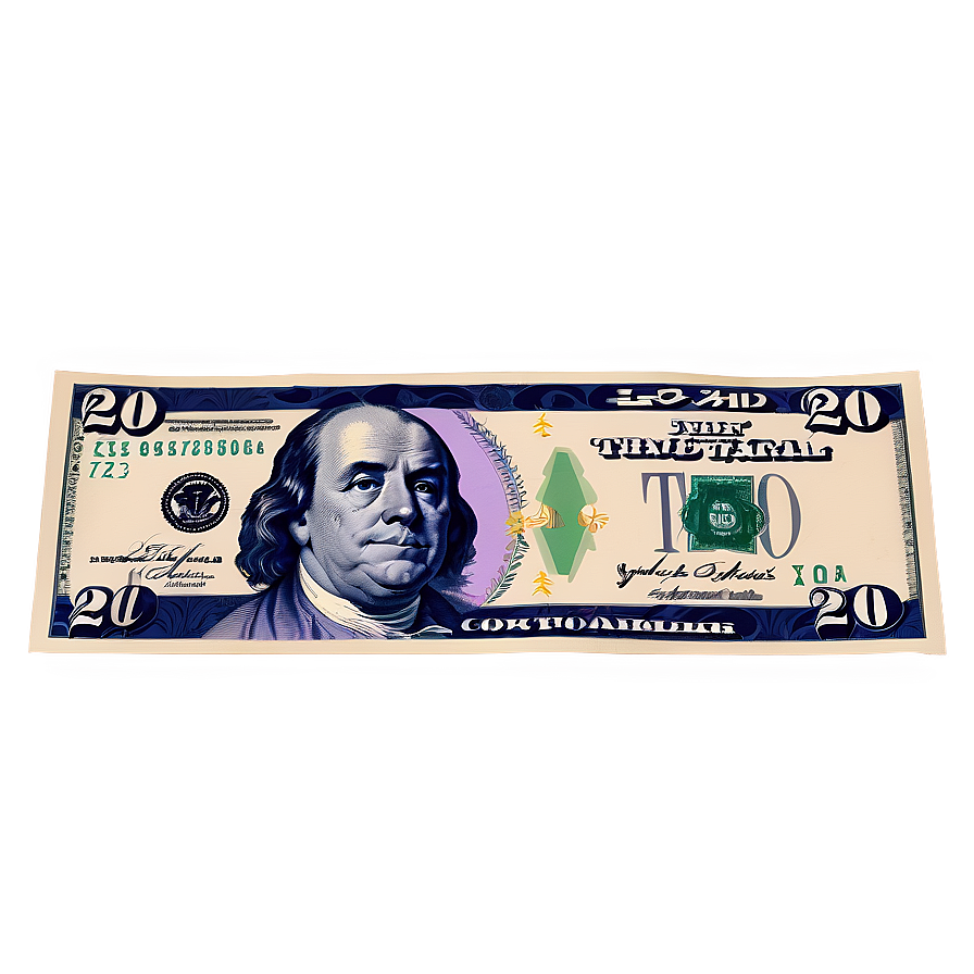 20 Dollar Bill B PNG