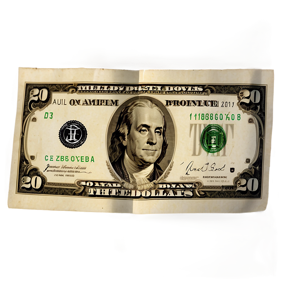 20 Dollar Bill D PNG