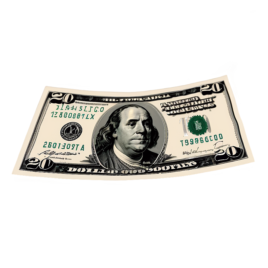 20 Dollar Bill Financial Concept Png Sit18 PNG