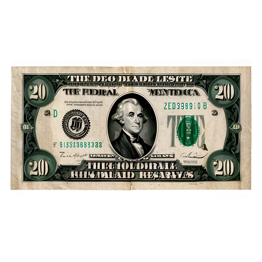 20 Dollar Federal Reserve Note Png 34 PNG