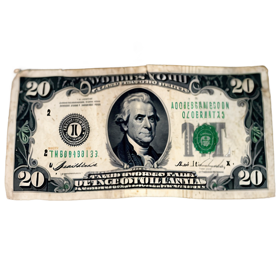 20 Dollar Federal Reserve Note Png Qvm98 PNG