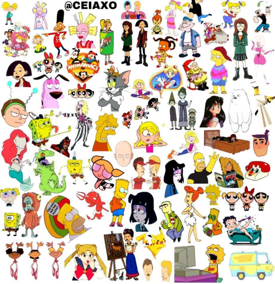 Download Cartoon Characters And Cartoon Characters | Wallpapers.com