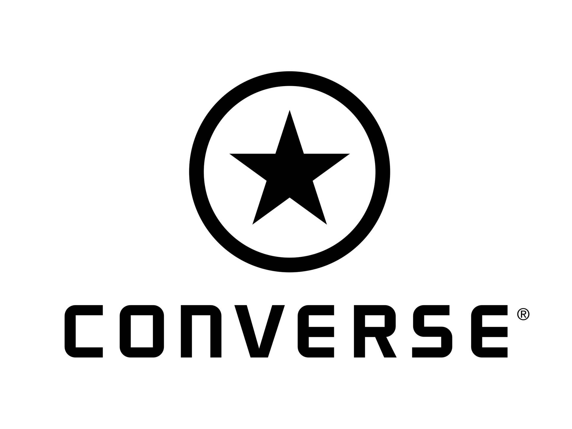 2003 Svart Converse Logo Wallpaper