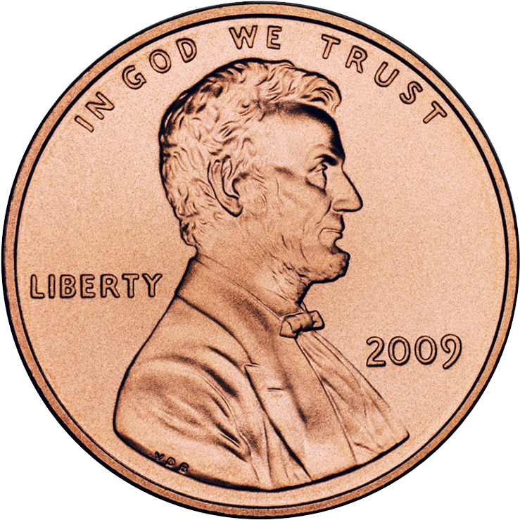2009 United States Penny Obverse PNG