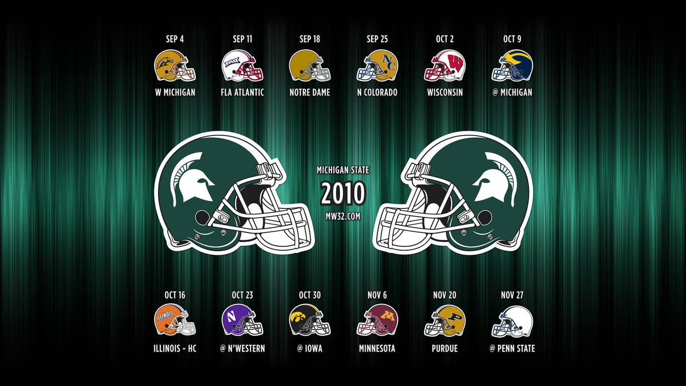 Wallpaper2010 Michigan State University Football Bakgrundsbild Wallpaper