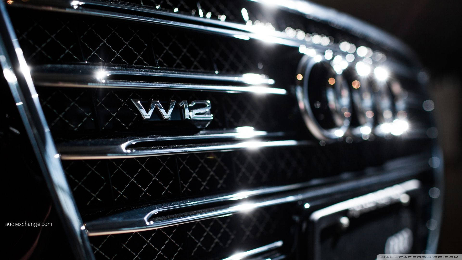 2012 Audi A8 W12 Badge And Grille Wallpaper