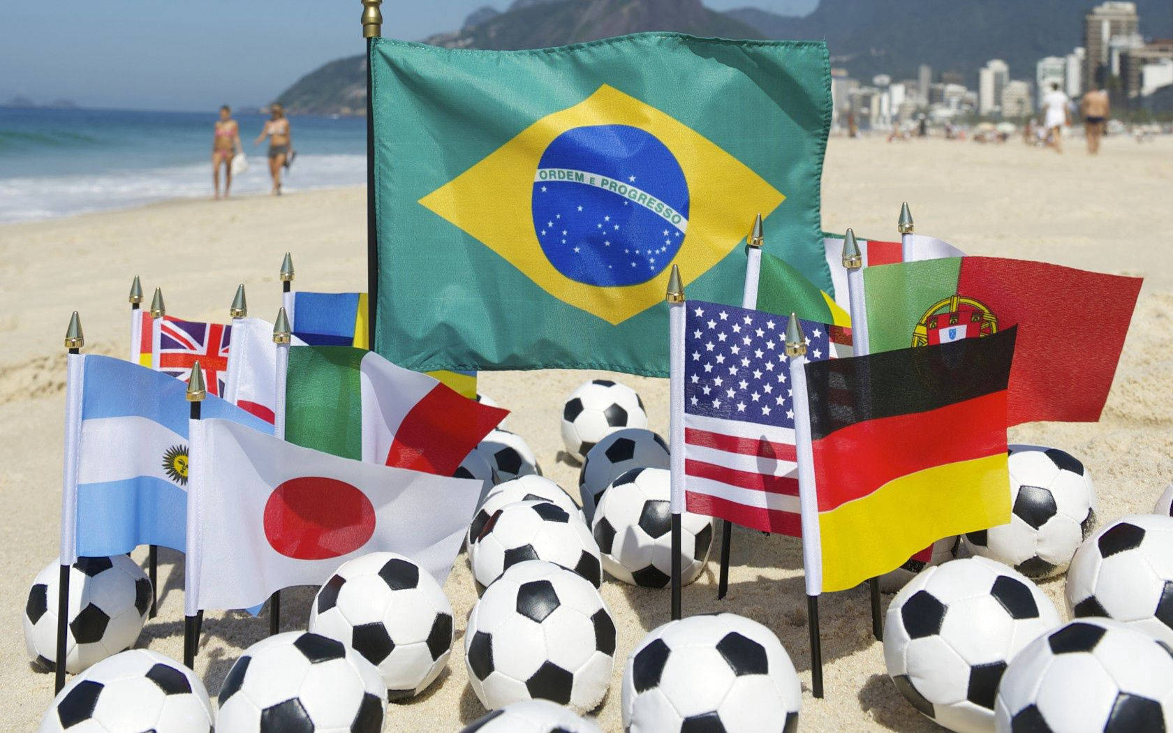 Celebrate the 2014 FIFA World Cup with flags from around the world Wallpaper