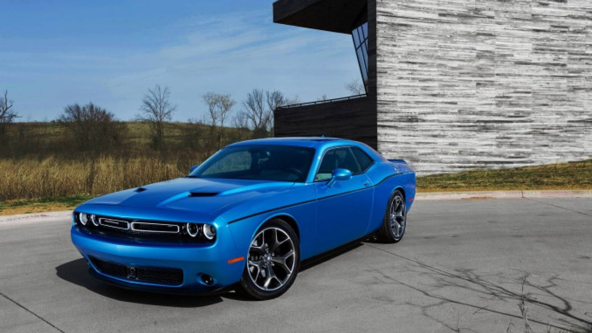 Dodge Challenger Azul Papel de Parede
