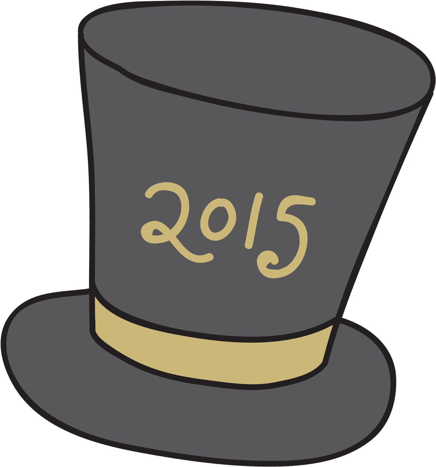 2015 New Year Top Hat PNG