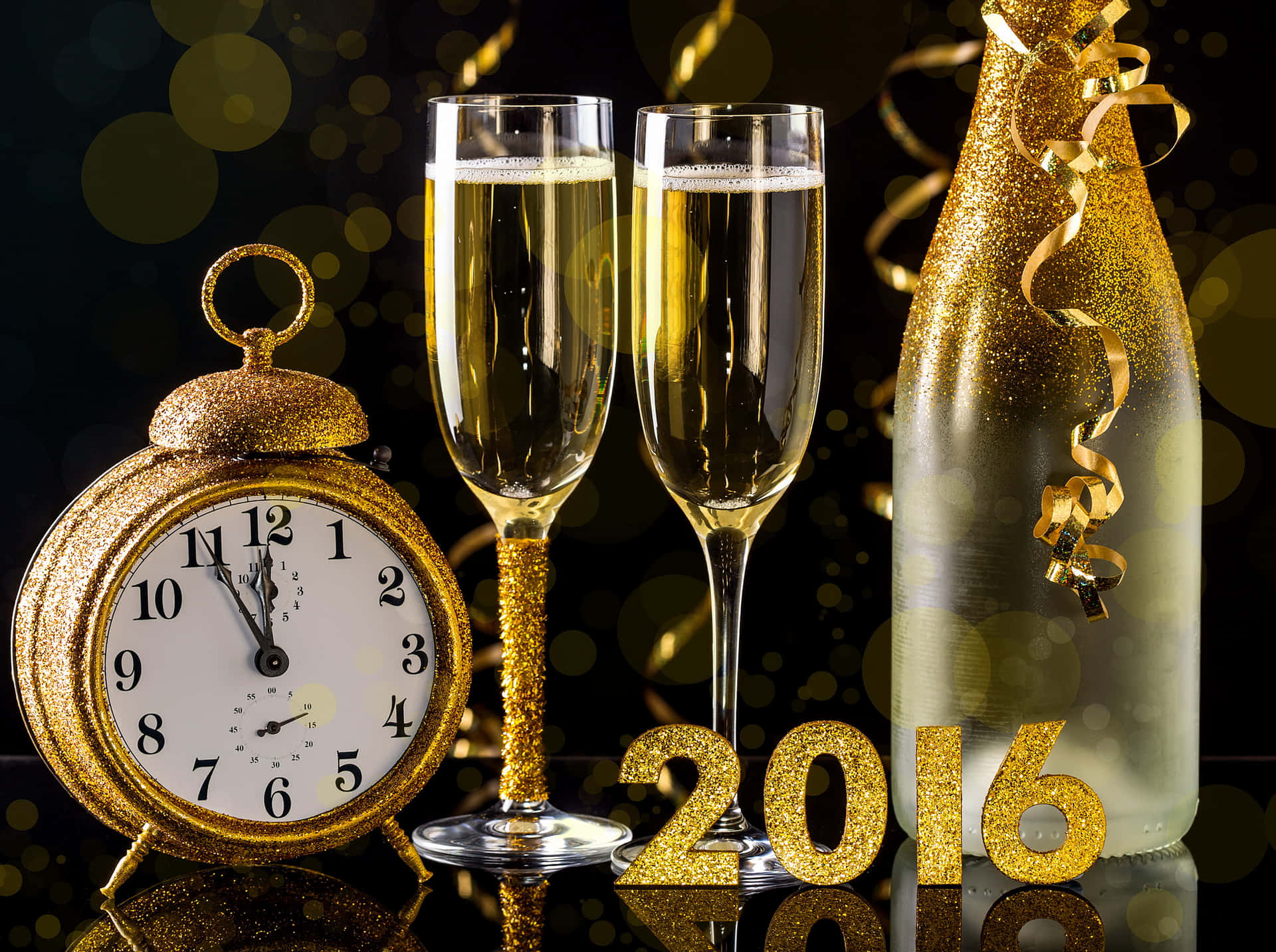 Gold New Year 2016 Background