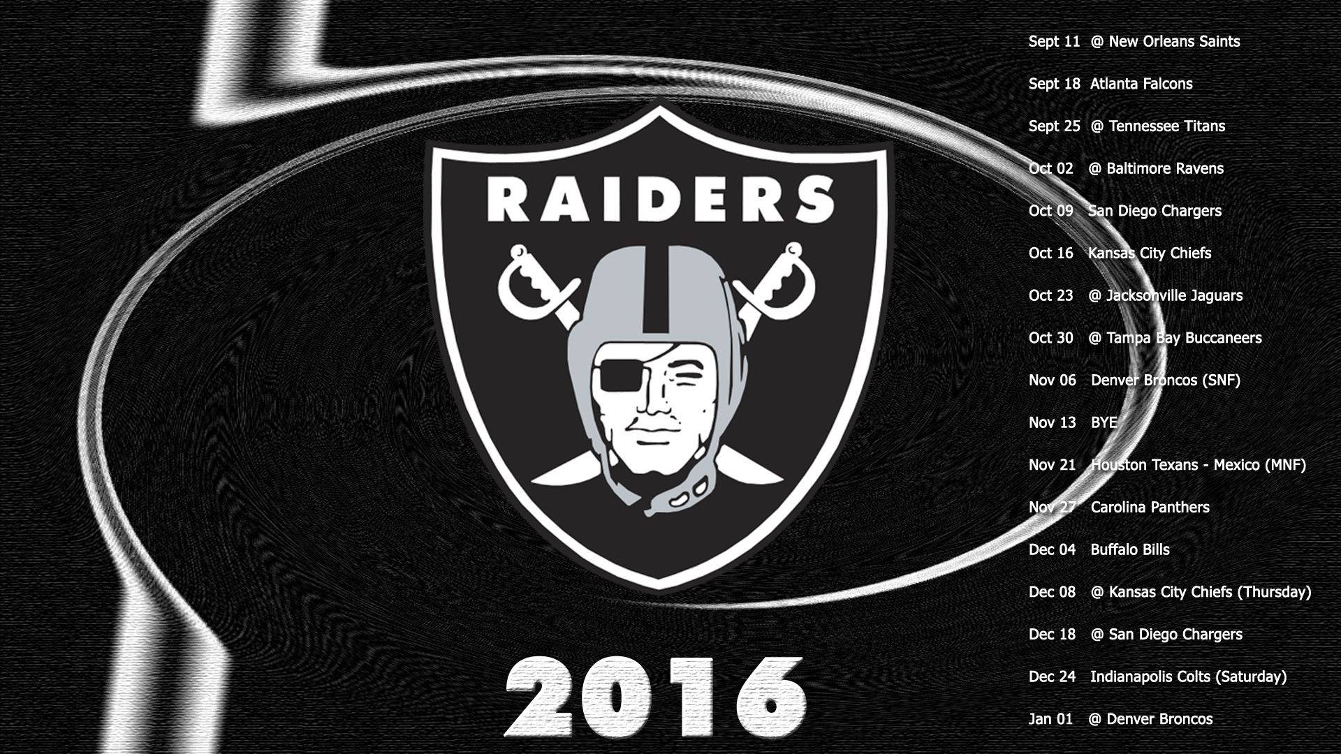 2016 Oakland Raiders Logo Wallpaper