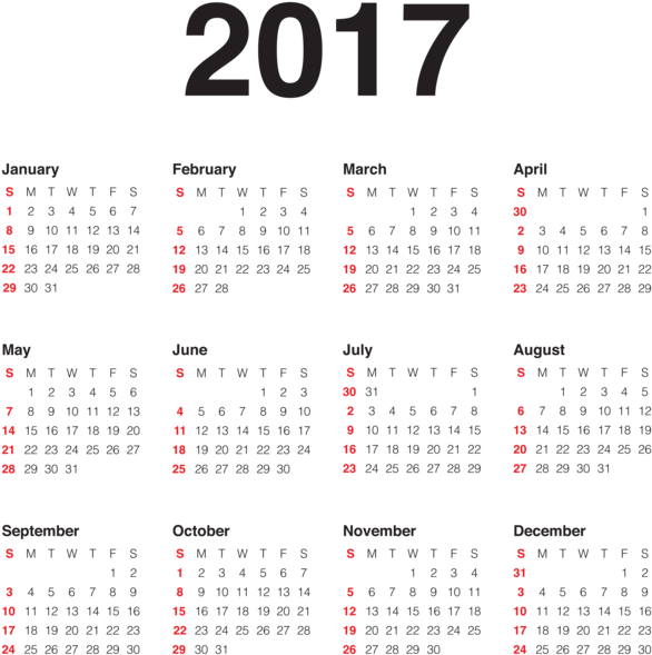 Download 2017_ Red_and_ Black_ Calendar | Wallpapers.com