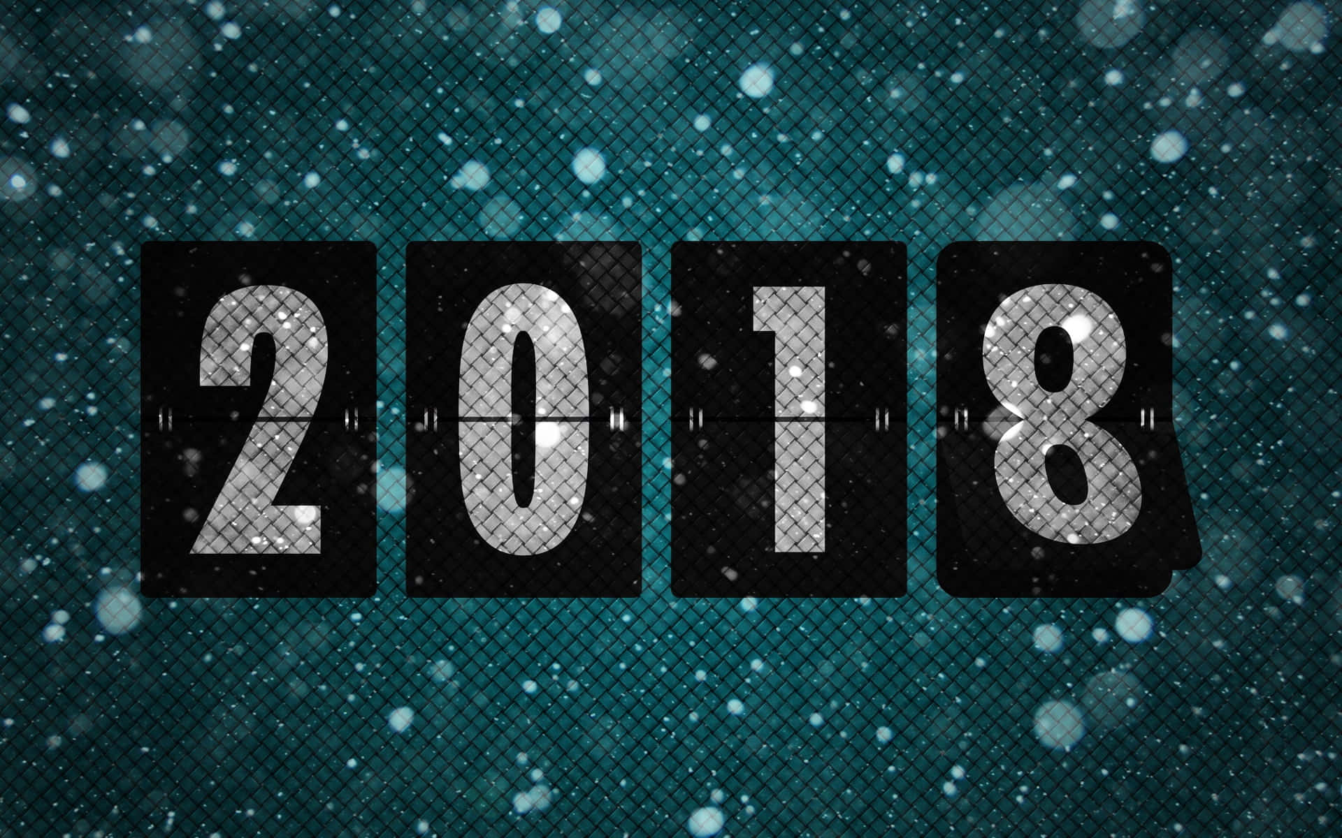 A Black And White Background With The Word 2018